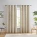 Red Barrel Studio® Erella Cotton Blend Floral Semi-Sheer Grommet Curtain Panels Cotton Blend in Brown | 72 H x 54 W in | Wayfair