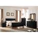 Charlton Home® Louis Philippe 6-Pcs Bedroom Set Upholstered in Black | 47 H x 62 W x 90 D in | Wayfair 5826B8EFF3CB41488FE502DC3FAE2802