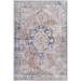 Blue/Red 120 x 31 x 0.02 in Indoor Area Rug - Bungalow Rose Conchita Rectangle Orhideja Oriental Machine Woven Area Rug in Navy/Rose Polyester/Chenille/Cotton | Wayfair