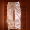 J. Crew Jeans | J. Crew Cropped Matchstick Jeans, Size 27, White And Coral Print. | Color: Pink/White | Size: 27