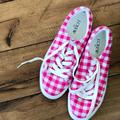 J. Crew Shoes | Checkered Shoes | Color: Pink/White | Size: 7