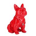 suruim Nordic French Bulldog Dog Statue Home Decoration Accessories Craft Resin Animal Ornament Figurine Living Room Sculpture (Red,19X11X23cm)