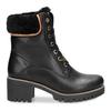 Winterstiefelette PANAMA JACK, Damen, Gr. 41, schwarz, Nappaleder, klassisch, Schuhe Schnürstiefelette Winterstiefelette, mit kuscheligem Lammfell Futter