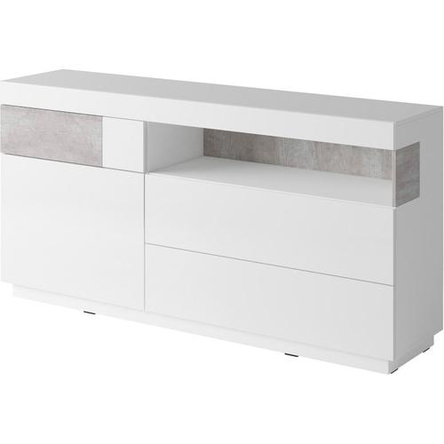 „Sideboard HELVETIA „“SILKE““ Sideboards weiß (weiß hochglanz, beton, optik) Sideboards Breite 169 cm“