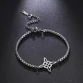 Skyrim-Bracelet à breloques nœud de sorcière pour femme boîte en acier inoxydable bracelets à