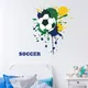 Autocollant mural de jeu de football du monde pour salon et chambre à coucher stickers muraux