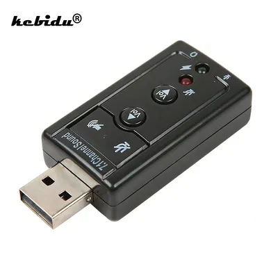 Mini carte son externe USB 2.0 7.1 canaux Audio virtuel 3D 12Mbps adaptateur de Microphone