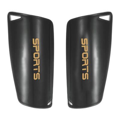 Size L Soccer Shin Pads, 2 Pack PVC Sport Protective Guard for Youth - Black