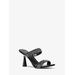 Michael Kors Clara Embellished Faux Suede Sandal Black 10