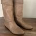 Nine West Shoes | 9 West Womens Tan Gray Mid Leg Leather Fold Down Boots Size 7 | Color: Brown/Tan | Size: 7