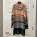 Anthropologie Dresses | New Anthropologie Striped Sweater Dress | Color: Purple/Tan | Size: Xl
