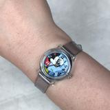 Disney Accessories | (3 For $30) Vintage Clear Plastic Disney Mickey Mouse Watch | Color: Blue/Tan | Size: 8.25”