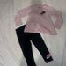 Nike Matching Sets | 2t Toddler Nike Outfit Pink Top Black Pants Euc | Color: Black/Pink | Size: 2tg