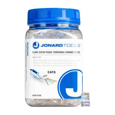 Jonard Tools Cat 6 RJ45 Pass-Through Connectors (100-Piece Jar) RJ45-6100