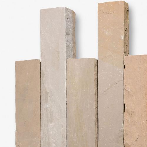Seltra Natursteine Palisaden BOLERO Sandstein beige-sand-grau-braun, 12x12x150 cm
