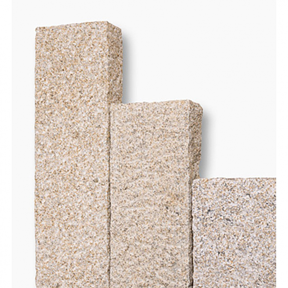 Seltra Natursteine Palisaden SOL RUSTIQUE+ Granit gelb-grau, 10x25x175 cm Image