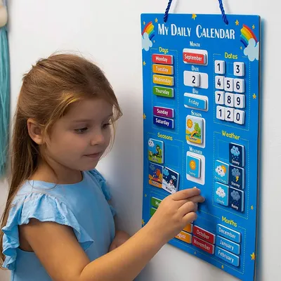 Calendrier magnétique préscolaire pour enfants Montessori jouets d'apprentissage précoce météo
