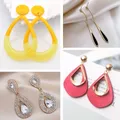 Boucles d'oreilles goutte d'eau pour femmes boucles d'oreilles pendantes en cristal brillant