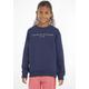 Sweatshirt TOMMY HILFIGER "ESSENTIAL SWEATSHIRT" Gr. 8/128, blau (marine) Jungen Sweatshirts