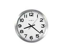 Howard Miller Spokane 15-3/4in Round Wall Clock - Brushed Alumunum Finish