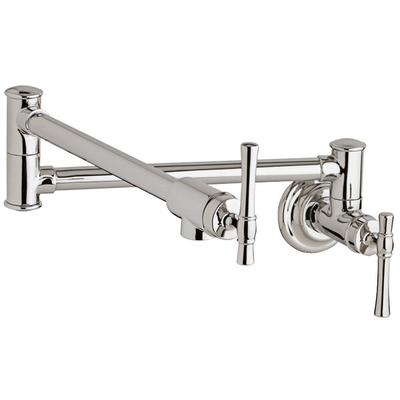 Zurn Elkay LKEC2091PN Explore Polished Nickel Wall-Mounted Pot and Kettle Filler with 24" Double-Jointed Swing Spout and Lever Handles