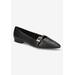 Women's Evanna Flats by Bella Vita in Black Leather (Size 7 1/2 M)