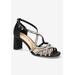 Wide Width Women's Aliette Sandals by Bella Vita in Black Metallic (Size 9 1/2 W)