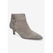 Extra Wide Width Women's Jani Bootie by Bella Vita in Grey Suede Leather (Size 8 WW)