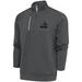 Men's Antigua Charcoal Cleveland Browns Tonal Logo Generation Quarter-Zip Pullover Top