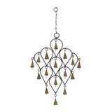 Brass Metal Eclectic Windchime by Quinn Living in Brass