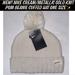 Nike Accessories | New! Nike Cream/Metallic Gold Knit Pom Beanie Cuffed Hat One Size | Color: Cream/Gold | Size: Os