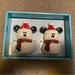 Disney Holiday | 2022 Disney Mickey Minnie Mouse Christmas Snowman Ceramic Salt Pepper Shakers | Color: White | Size: Os