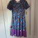 Lularoe Dresses | Lularoe Amelia Size M | Color: Green/Purple | Size: M