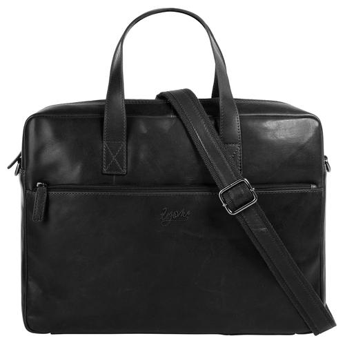 X-Zone Aktentasche, (1 tlg.), echt Leder schwarz Damen Aktentasche Taschen