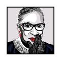 East Urban Home The Notorious RBG by NoelleRx - Wrapped Canvas Graphic Art Print Canvas in Black/Gray/Red | 12 H x 12 W in | Wayfair