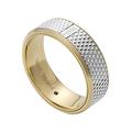 Fossil Ring for Men , Width: 7.4mm Gold & Silver Stainless Steel Ring, JF04195998