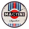 Nostalgic-Art Martini-L'Aperitivo-Gift Idea for Cocktail Fans, Large Kitchen Clock, Vintage Design for Decoration, Diameter 31 cm