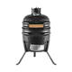Ceramic BBQ Grill Kamado Charcoal 13 inch Mini Egg Barbecue Oven Portable with Stand Outdoor Barbeques & Smokers Picnic (Black)