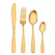 Sharecook Matte Gold Cutlery Set, 32 Piece Stainless Steel Silverware Set with Knife and Fork Set, Service for 8, Dishwasher Safe