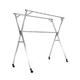 Multigot Clothes Drying Rack, Folding Clothes Airer on Wheels with Stoppers & 20 Windproof Hooks, X-Shaped Rolling Laundry Hanger for Indoor Outdoor