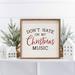 The Holiday Aisle® Don't Hate On My Christmas Music White Wood in Brown/White | 16 H x 16 W x 1.5 D in | Wayfair 9335C8EB7B3B45F7AE3635056BA99039