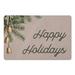 White 27 x 18 x 1 in Kitchen Mat - The Holiday Aisle® Happy Holidays Floor Mat | 27 H x 18 W x 1 D in | Wayfair 7CB27971BE1340C39B52DE0D98D72010