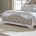 European Traditional Queen Uph Panel Footboard In Antique White Base w/ Weathered Bark Tops - Liberty Furniture 244-BR14FU