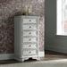 European Traditional Lingerie Chest In Antique White Base w/ Weathered Bark Tops - Liberty Furniture 244-BR43