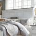 Cottage King Panel Headboard In Wirebrushed White Finish w/ Charcoal Tops - Liberty Furniture 417-BR15