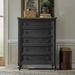 Traditional 5 Drawer Chest - Black In Dusty Taupe & Black Finish - Liberty Furniture 615-BR41-B