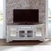 European Traditional Entertainment TV Stand In Antique White Base w/ Weathered Bark Tops - Liberty Furniture 244-TV74