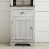 Traditional Left Pier Base In Antique White Finish w/ Weathered Pine - Liberty Furniture 303W-EL74B