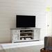 Traditional 72 Inch Entertainment TV Stand In Antique White Finish w/ Weathered Pine - Liberty Furniture 303W-TV72