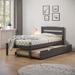 TWIN ECONO BED WITH TRUNDLE BED DARK GREY FINISH - Donco 575-TDG_503-DG